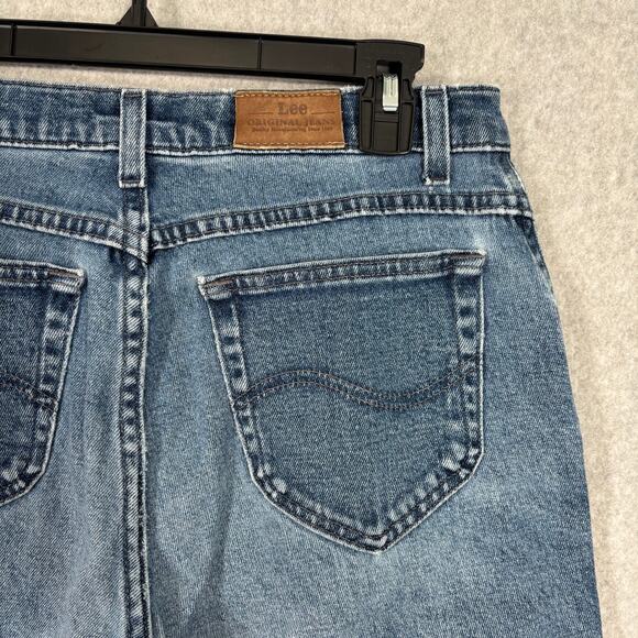 Vintage 90s Lee Jeans Womens 10 Mom Tapered High Rise Distressed Fade Worn 30x29 - Picture 12 of 14